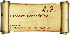 Lippert Honoráta névjegykártya